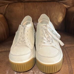 Women's White Platform Sneakers